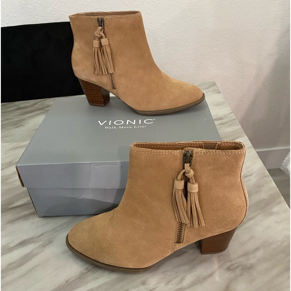 Vionic Genuine Suede Ankle Boots